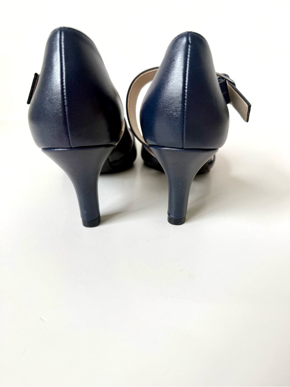 LIFE STRIDE Kamala Navy Pointed-Toe Cross-Strap Heels—SZ. 7.5 - Picture 6 of 14